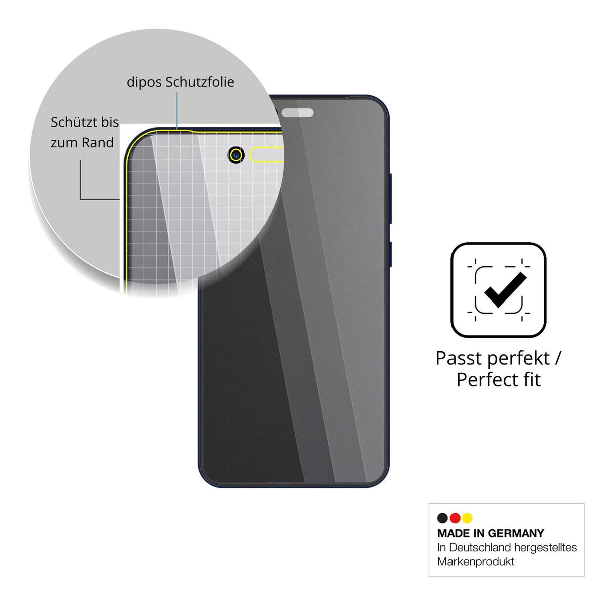 Schutz gegen Kratzer auf dem Hisense T55 Glas durch Schlüssel oder Ähnliches