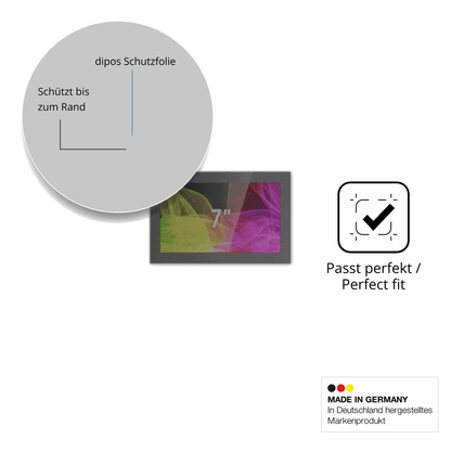 Schutz gegen Kratzer auf dem HMI Ultratronik Glass Touch Front 7 Zoll Glas durch Schlüssel oder Ähnliches