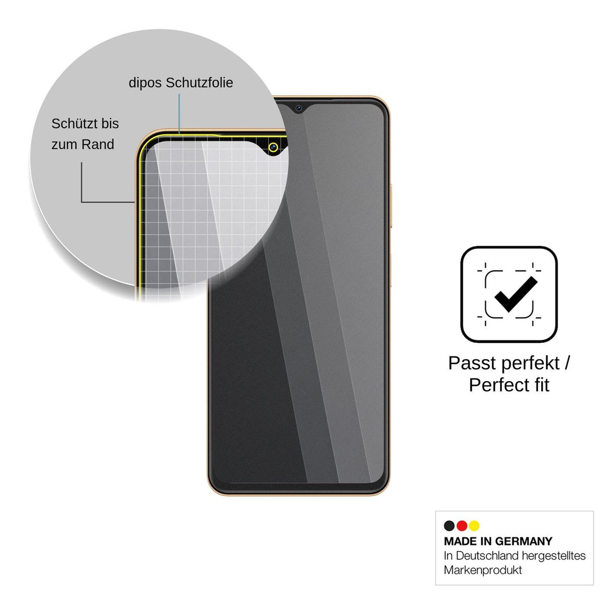 Screen Protector for Huawei Enjoy 100m Privacy Filter 4-Way Protection dipos