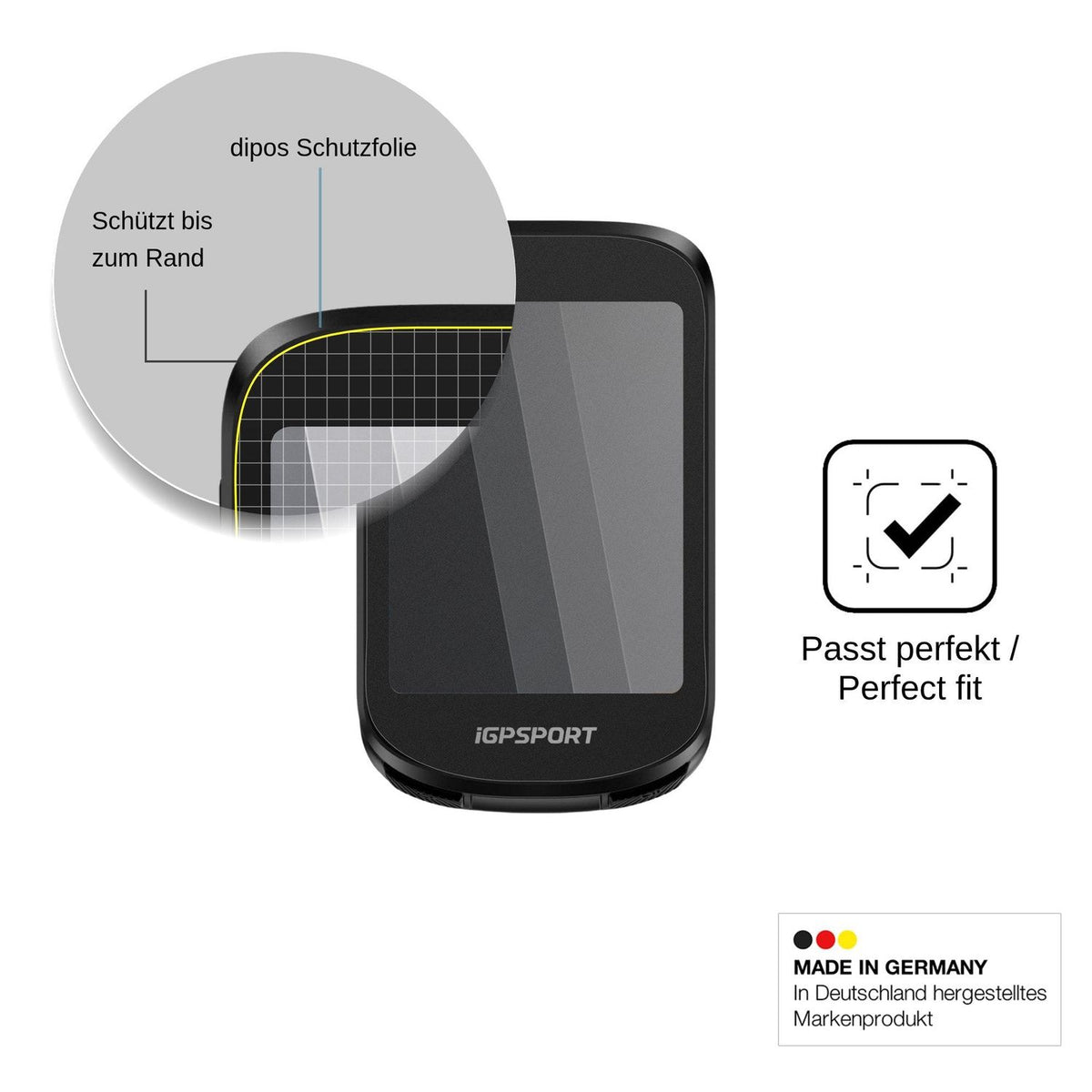 Screen Protector for iGPSPORT BSC200 Pro Privacy Filter 4-Way Protection dipos
