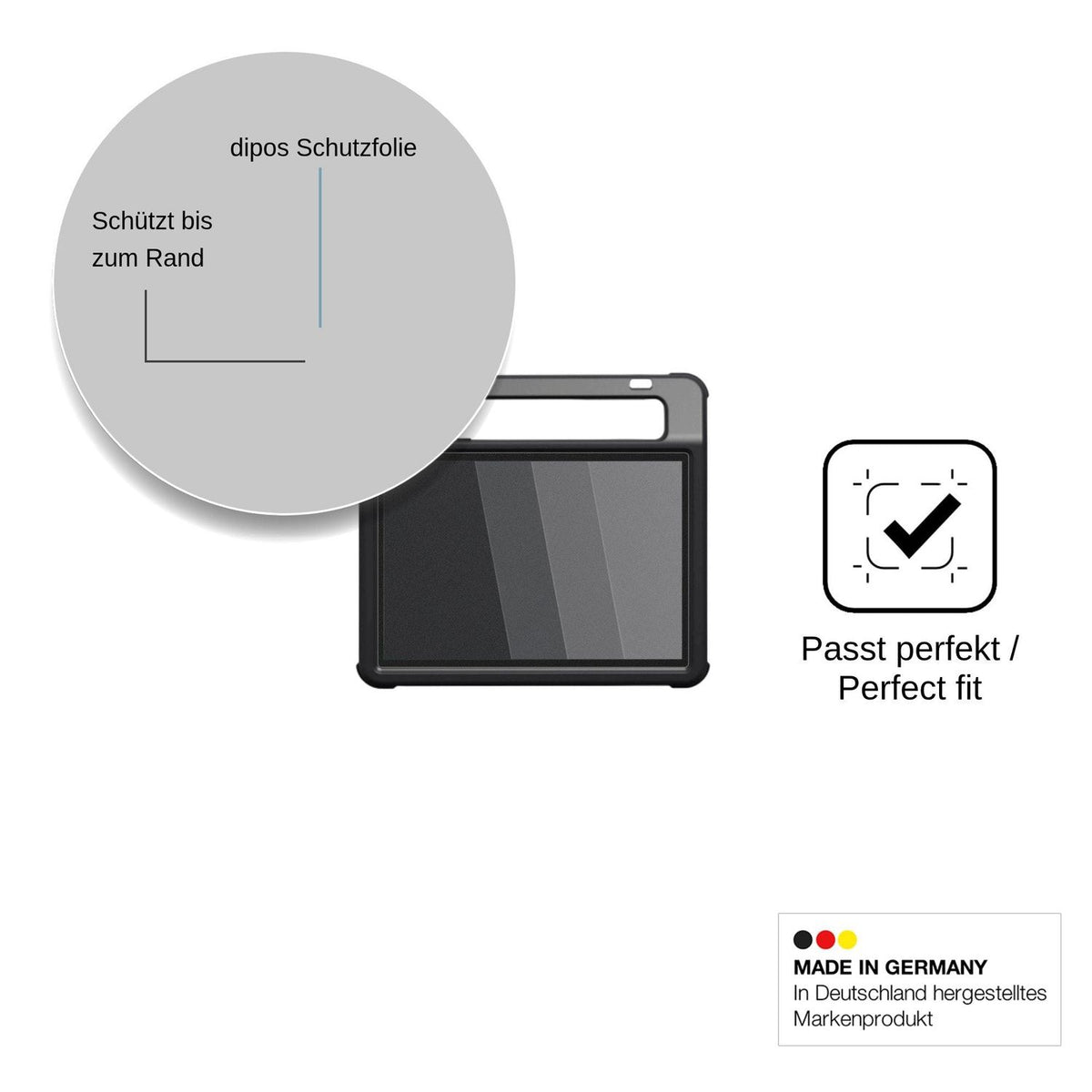 Screen Protector for Jabbla Vibe 12 Plus Privacy Filter 4-Way Protection dipos