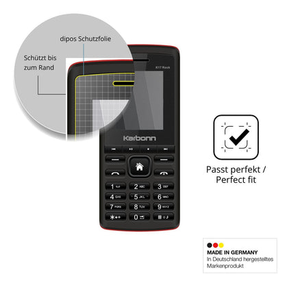 Schutz gegen Kratzer auf dem Karbonn K17 Rock Glas durch Schlüssel oder Ähnliches