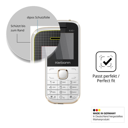 Schutz gegen Kratzer auf dem Karbonn K45 Plus Glas durch Schlüssel oder Ähnliches