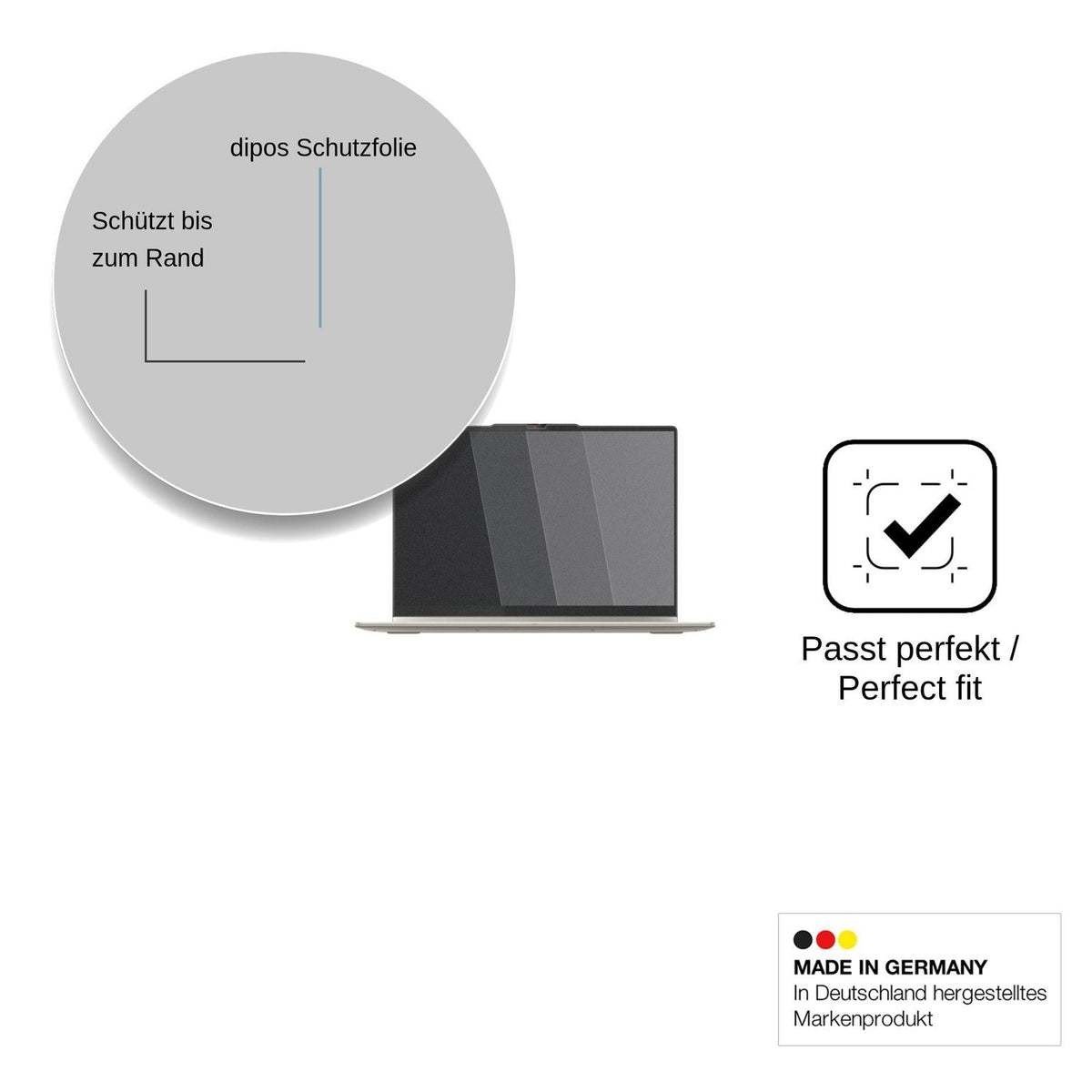 Screen Protector for Lenovo Yoga 7 2in1 16AKP10 Privacy Filter 4-Way Protection dipos