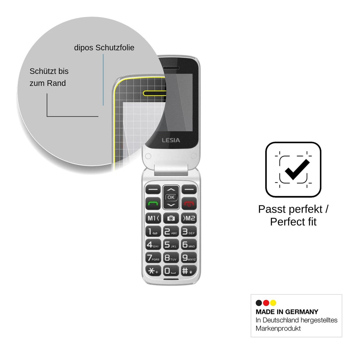 Screen Protector for LESIA F1 Privacy Filter 4-Way Protection dipos