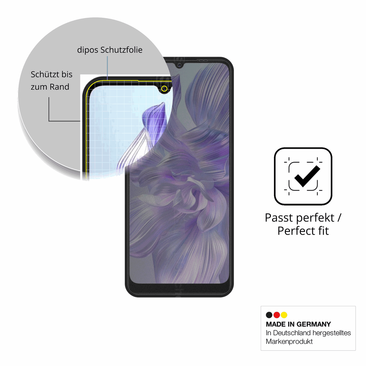 Schutz gegen Kratzer auf dem Logicom Smart Pro Glas durch Schlüssel oder Ähnliches