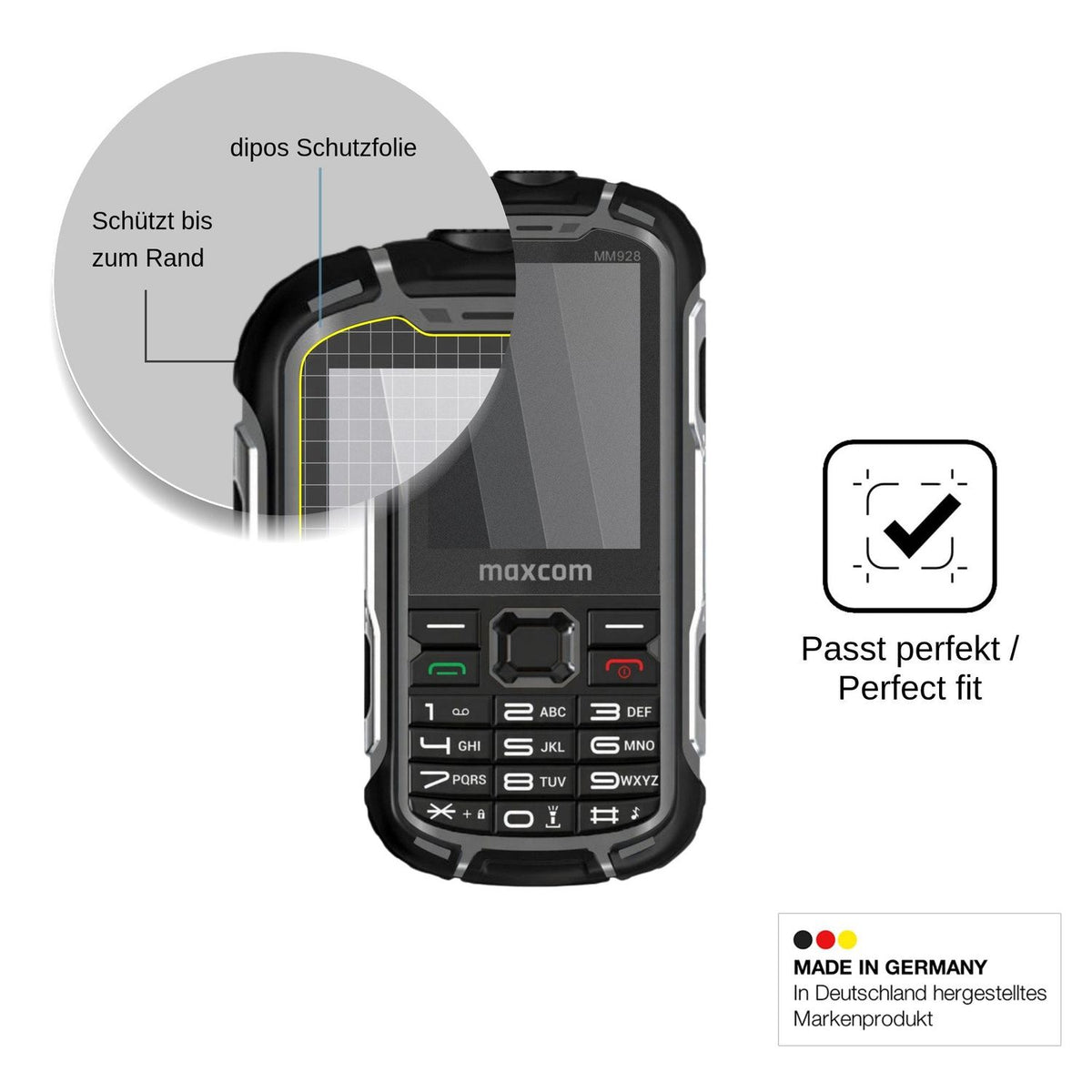 Screen Protector for MaxCom MM928 4G Privacy Filter 4-Way Protection dipos