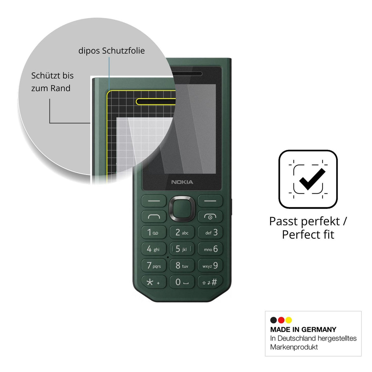 Schutz gegen Kratzer auf dem Nokia 300 Power Bank Glas durch Schlüssel oder Ähnliches