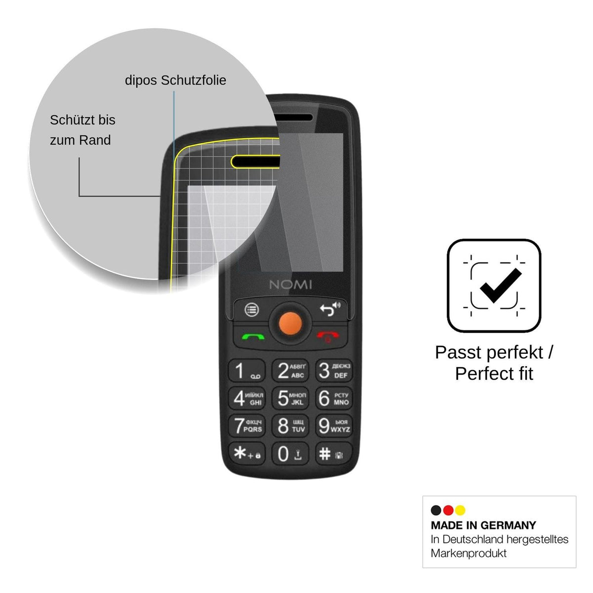 Screen Protector for Nomi i2440 Privacy Filter 4-Way Protection dipos