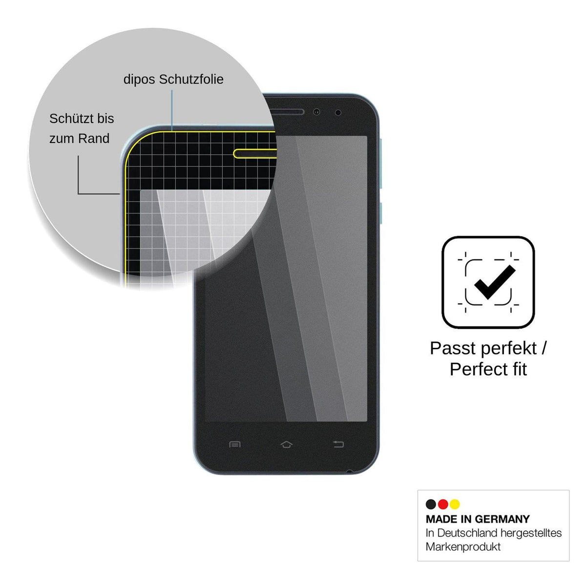 Screen Protector for Nomi i451 Twist Privacy Filter 4-Way Protection dipos