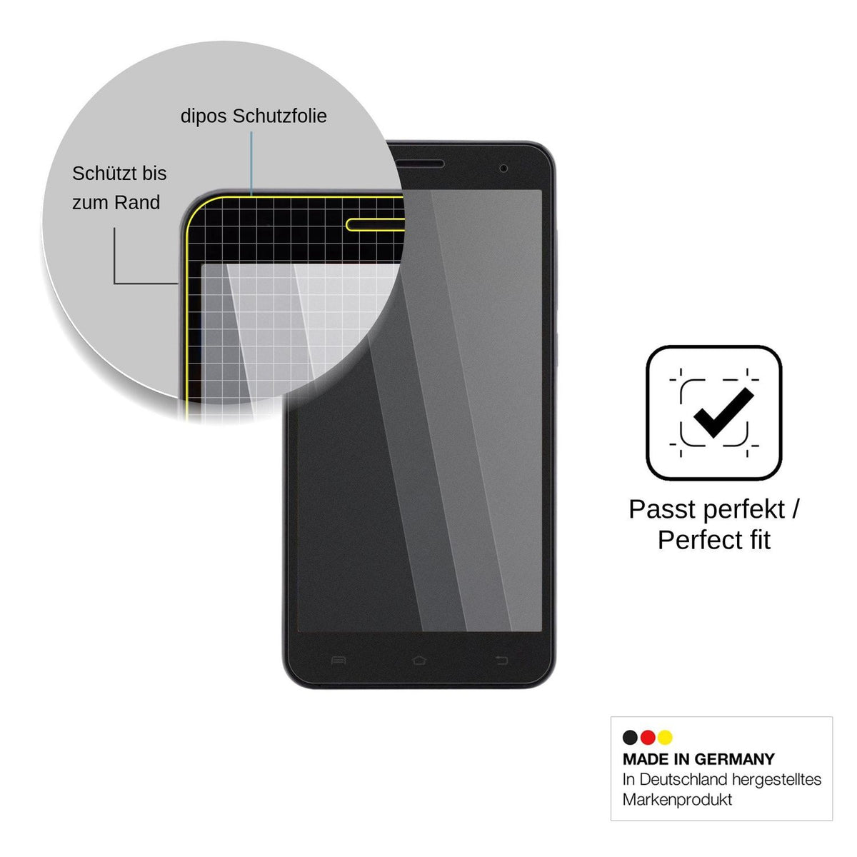 Screen Protector for Nomi i504 Dream Privacy Filter 4-Way Protection dipos
