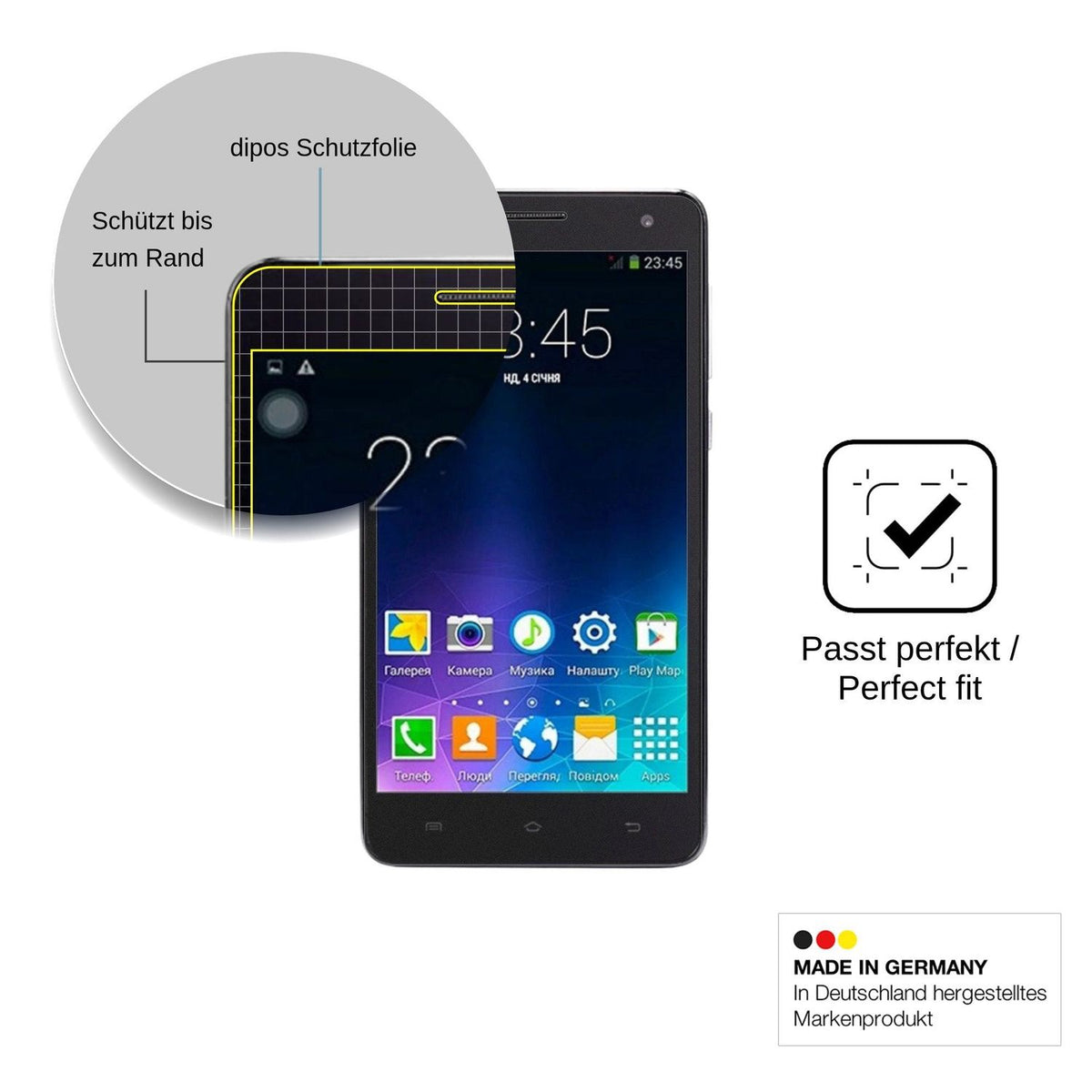 Screen Protector for Nomi i550 Space Privacy Filter 4-Way Protection dipos