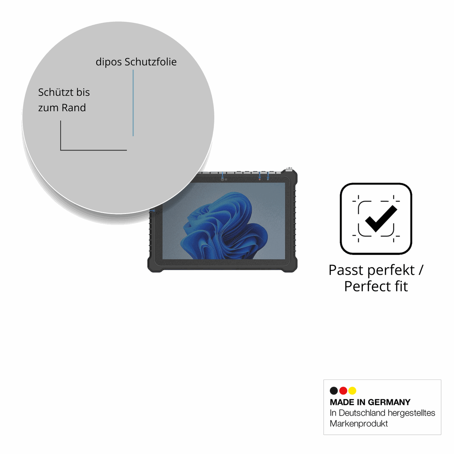 Schutz gegen Kratzer auf dem NORQIN 10.1 Rugged Tablet N5100 Glas durch Schlüssel oder Ähnliches
