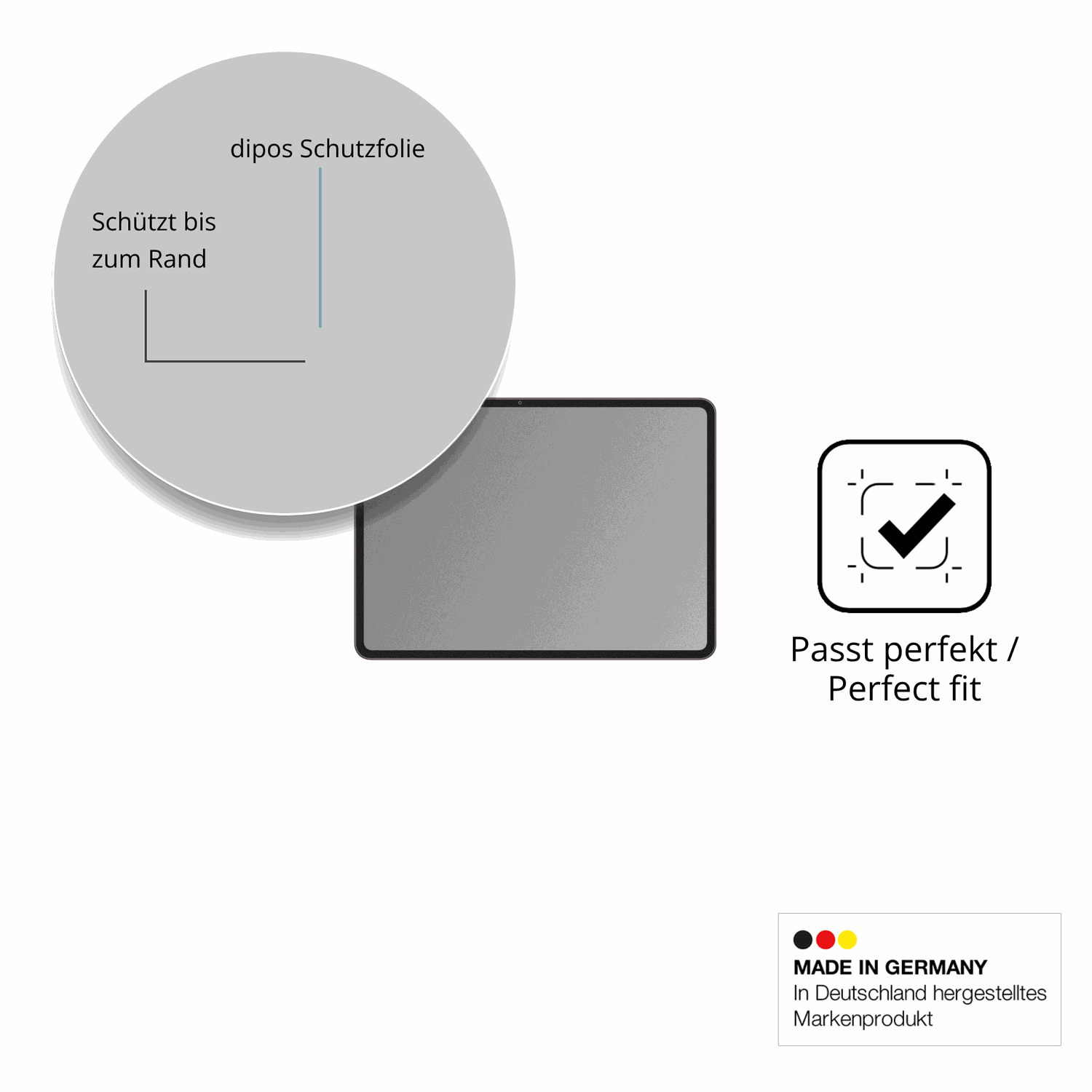 Schutz gegen Kratzer auf dem OnePlus Pad 4 Glas durch Schlüssel oder Ähnliches