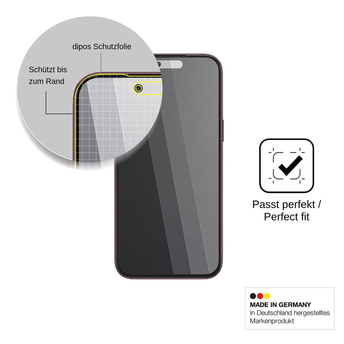 Screen Protector for Oukitel C18 Pro Max Privacy Filter 4-Way Protection dipos