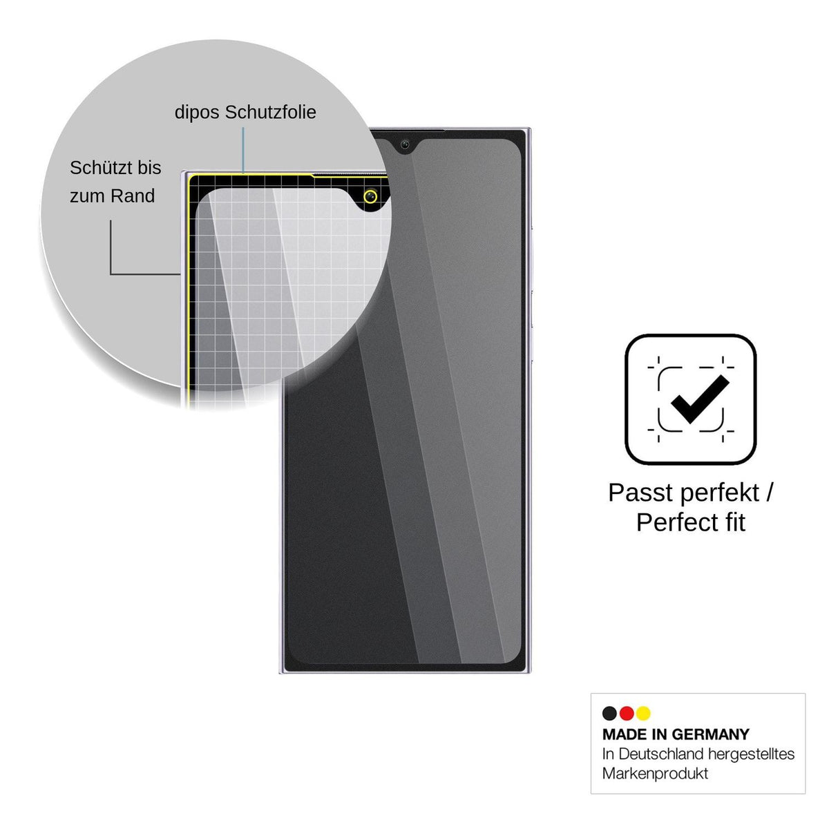 Screen Protector for Oukitel C61 Pro Privacy Filter 4-Way Protection dipos