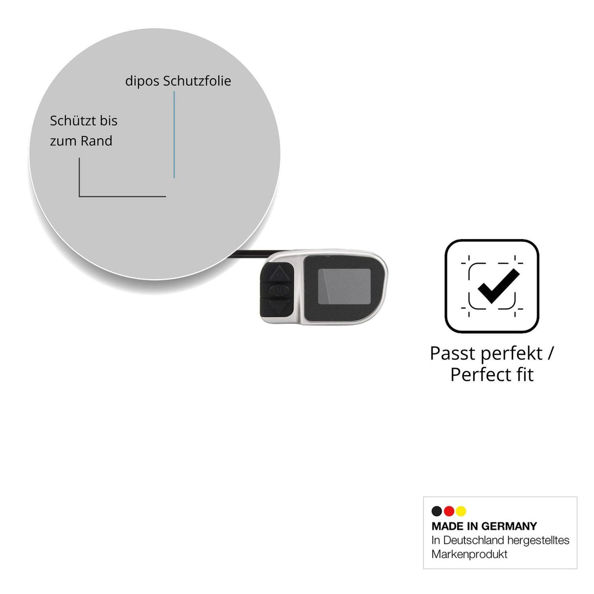 Schutz gegen Kratzer auf dem Pilipane TSDZ2 VLCD6 Glas durch Schlüssel oder Ähnliches