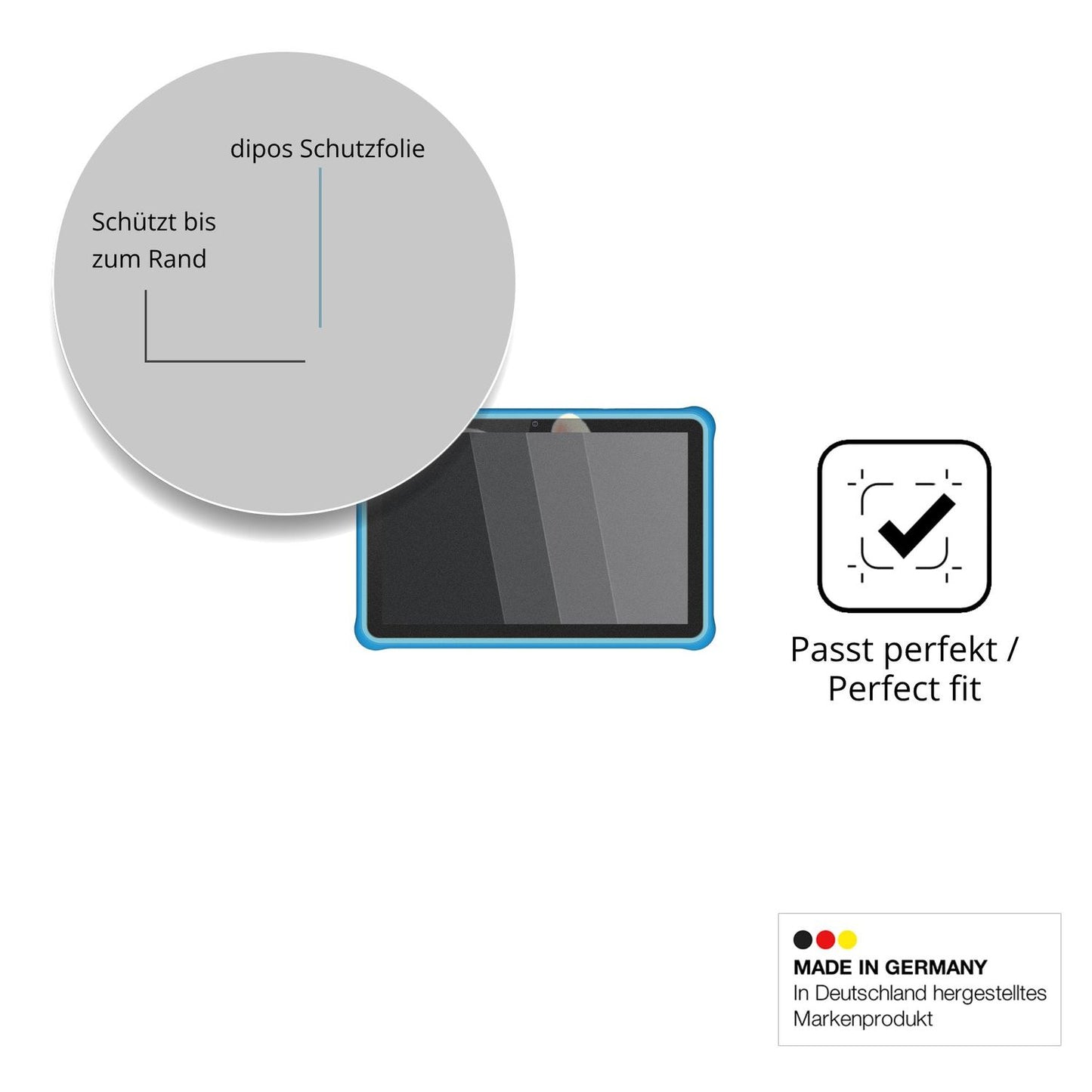 Schutz gegen Kratzer auf dem PIXGOOD M323 Glas durch Schlüssel oder Ähnliches