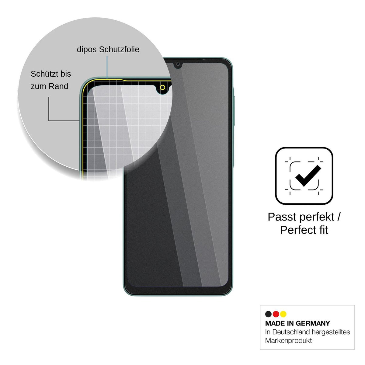 Screen Protector for Samsung Galaxy A08 Privacy Filter 4-Way Protection dipos