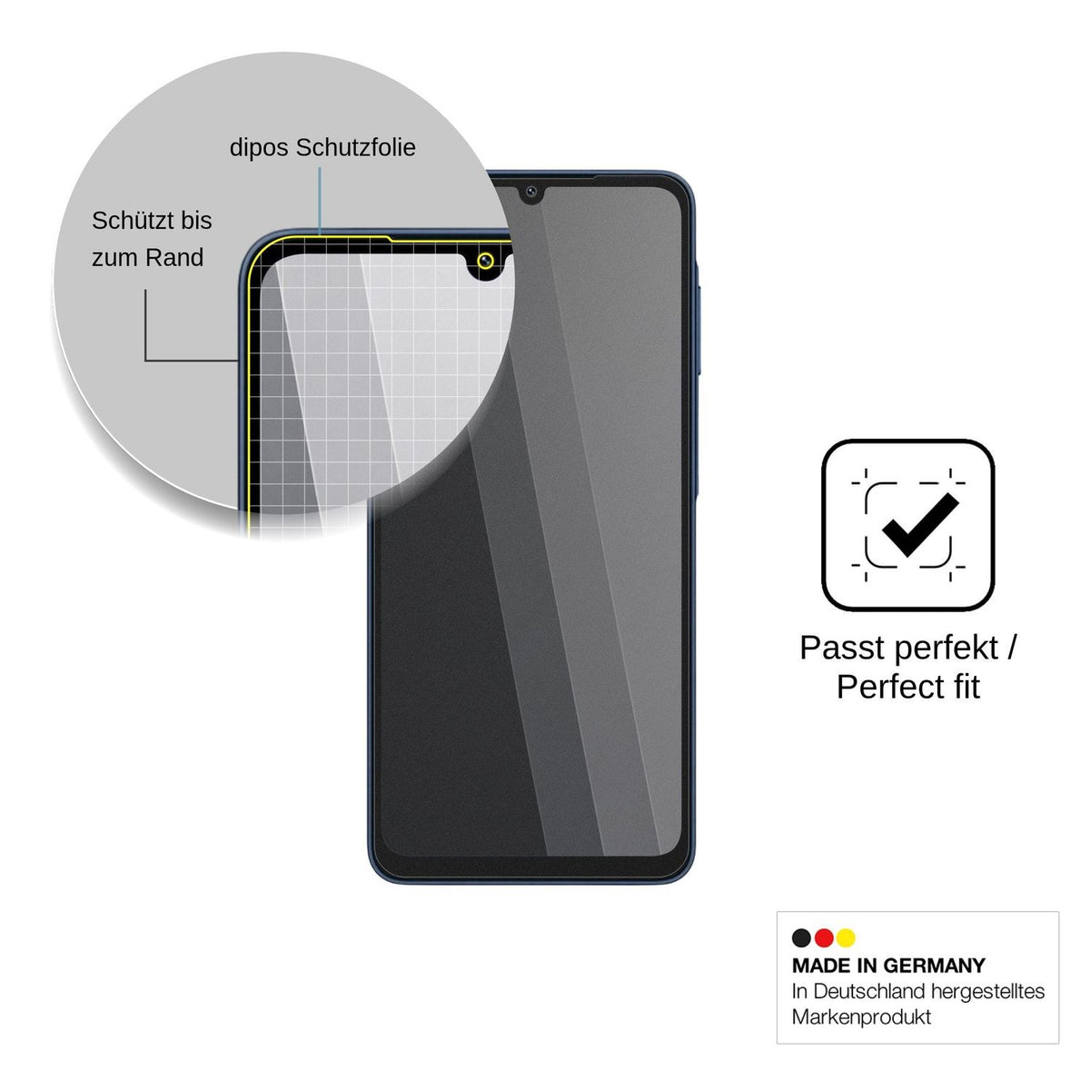 Screen Protector for Samsung Galaxy F08 Privacy Filter 4-Way Protection dipos