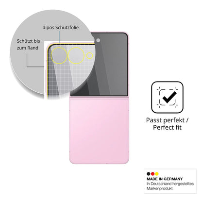 Schutz gegen Kratzer auf dem Samsung Galaxy Z Flip8 Aussenseite Glas durch Schlüssel oder Ähnliches