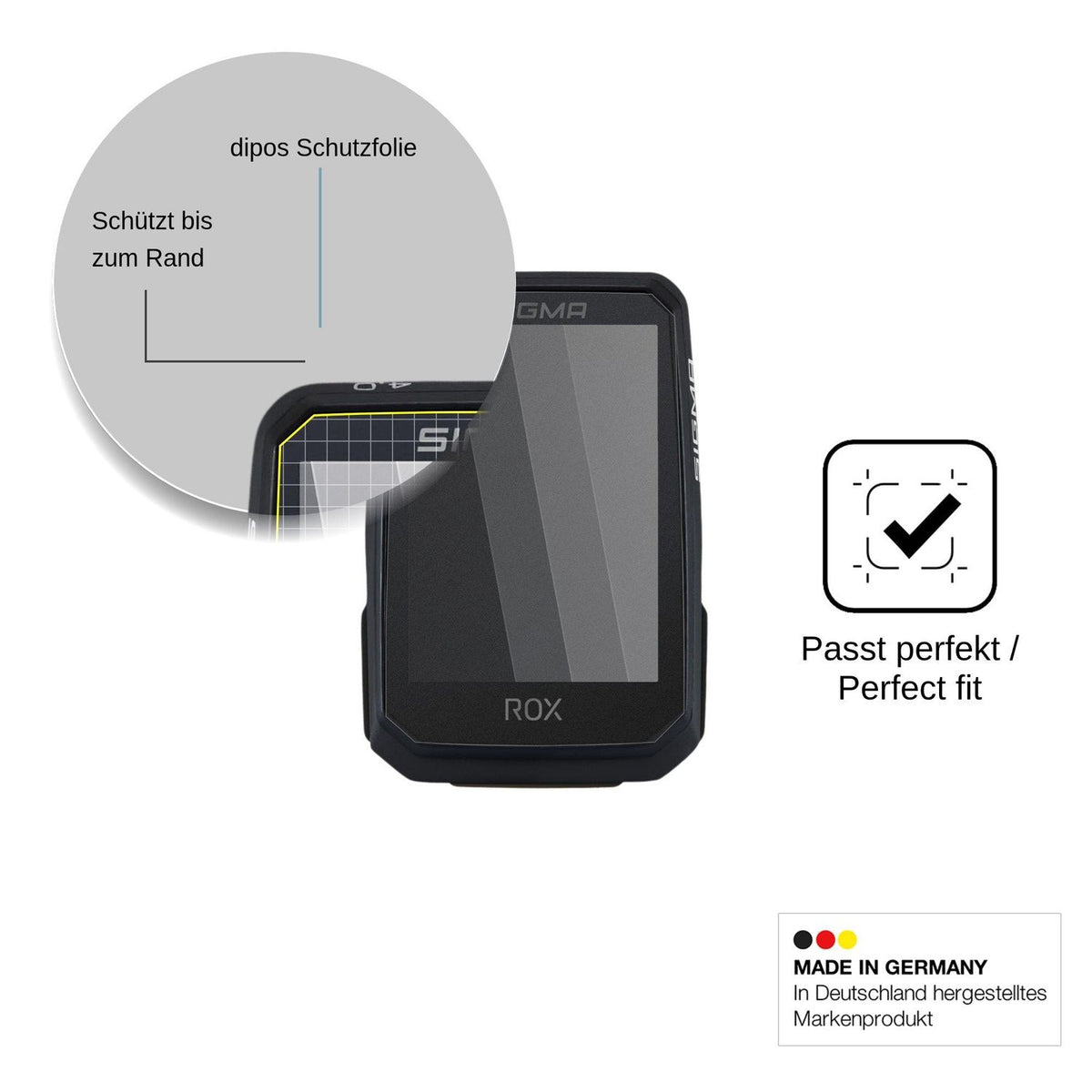 Screen Protector for Sigma ROX 4.0 Endurance Privacy Filter 4-Way Protection dipos