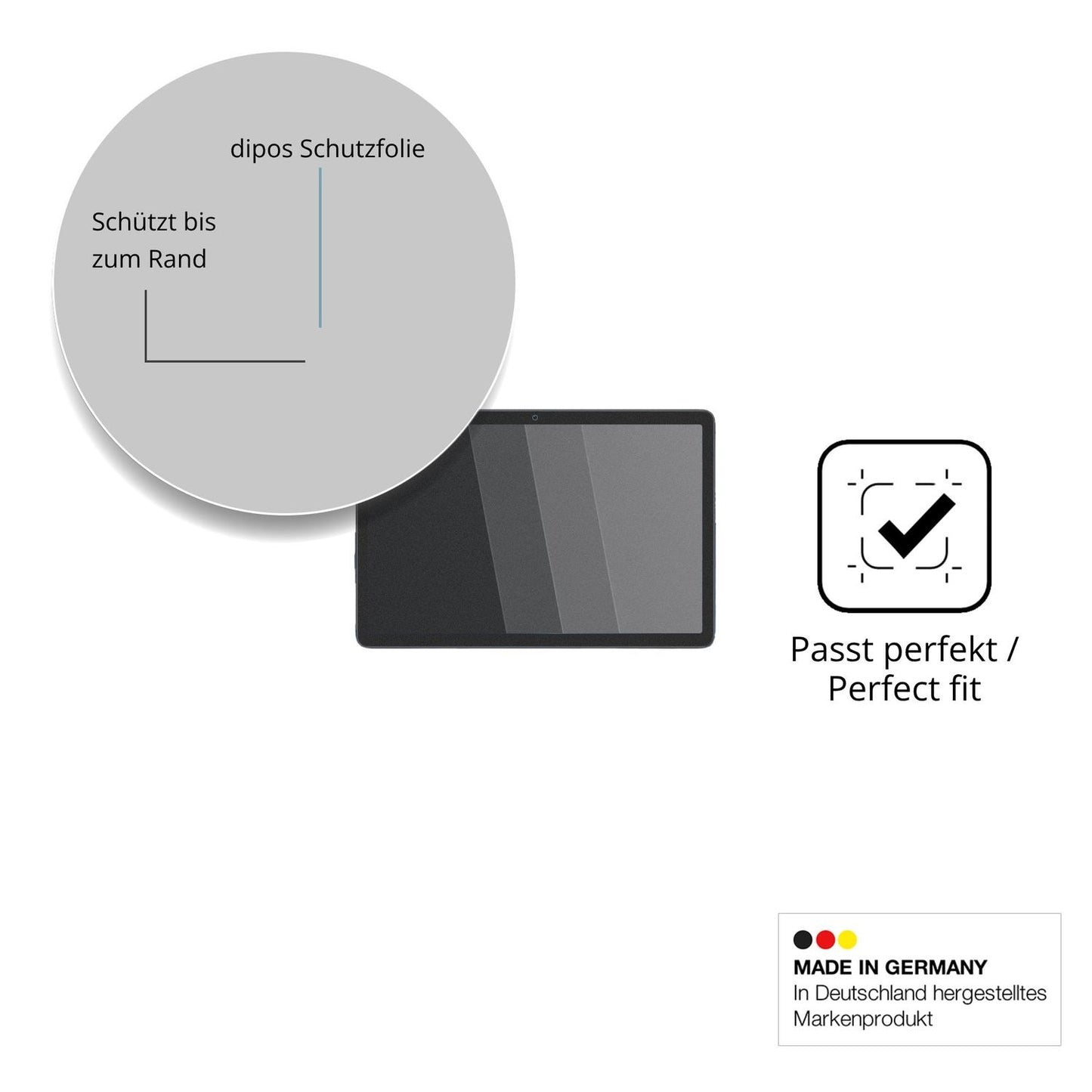 Schutz gegen Kratzer auf dem TABWEE Android 16 Tablet 10 Zoll Glas durch Schlüssel oder Ähnliches