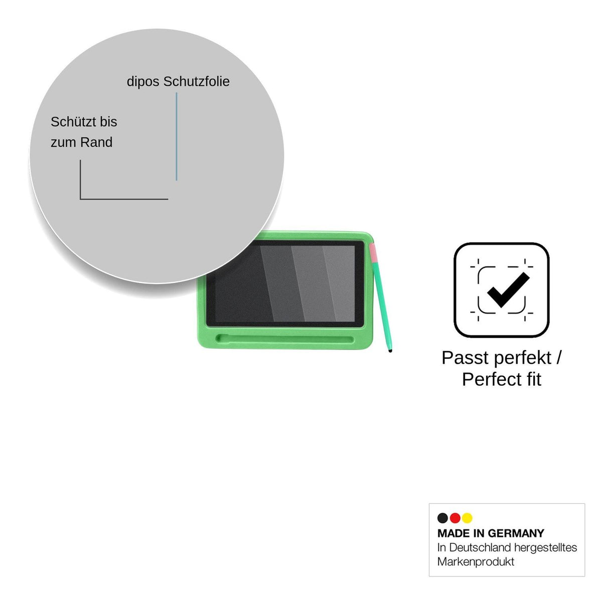 Screen Protector for TT.KIDS K06 Privacy Filter 4-Way Protection dipos