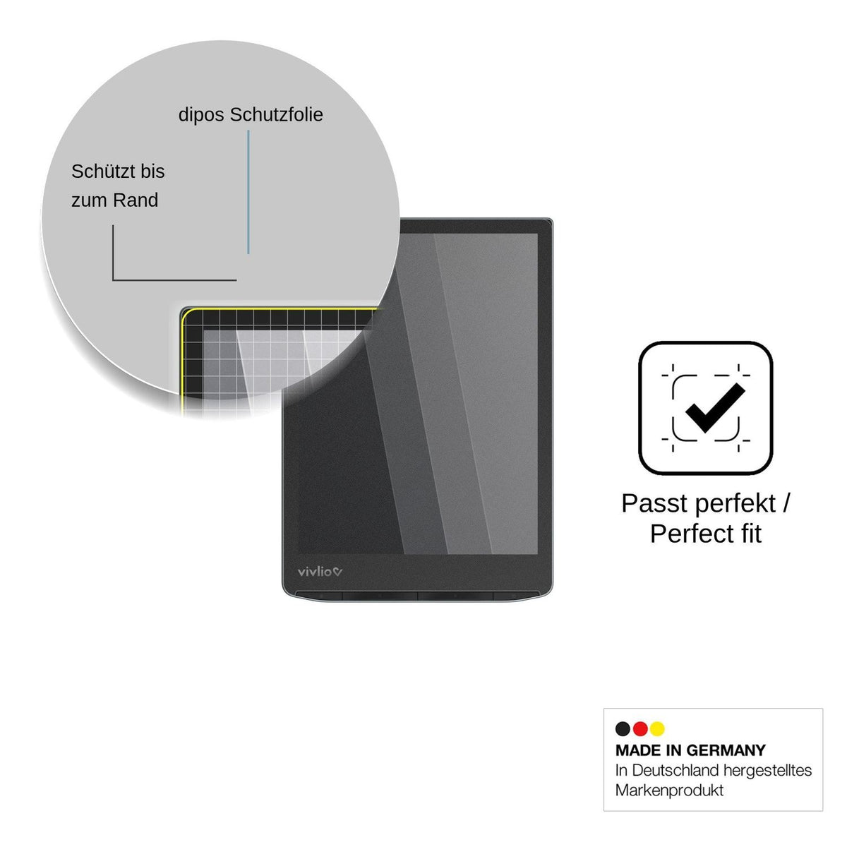 Screen Protector for Vivlio InkPad Color 3 Privacy Filter 4-Way Protection dipos