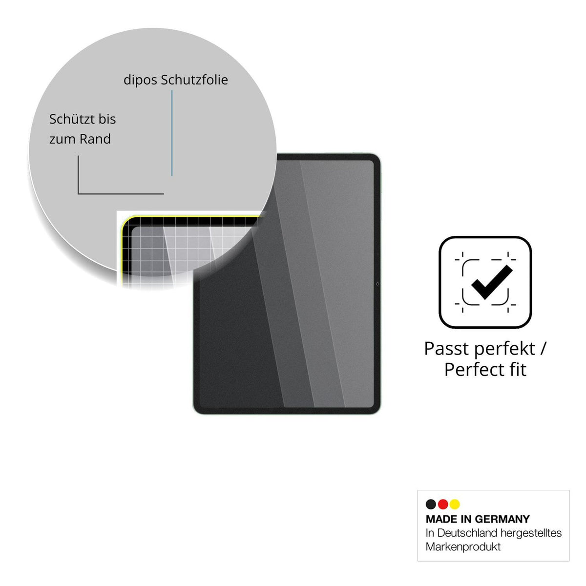Schutz gegen Kratzer auf dem Vivo Pad5c Glas durch Schlüssel oder Ähnliches