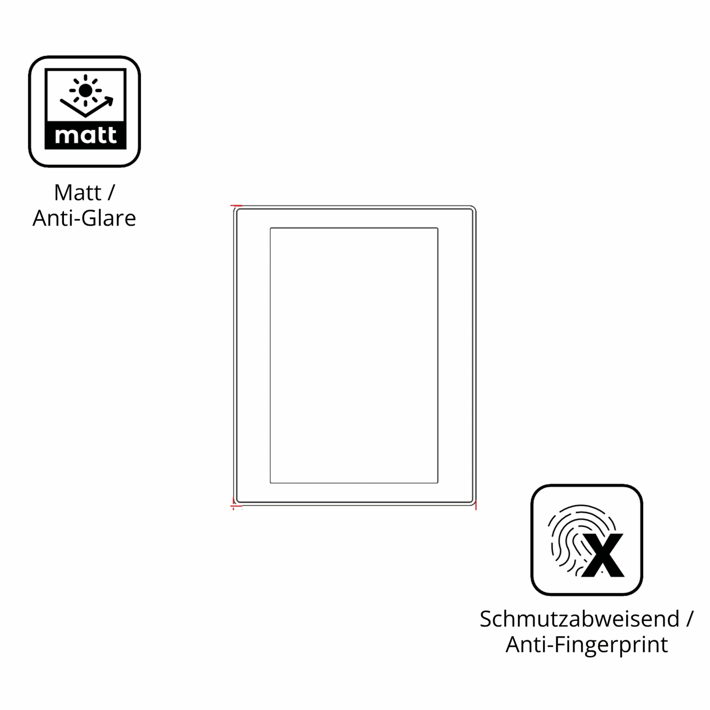 2x Screen Protector for BUCHER automation JetView 1010 Protection Anti Glare 