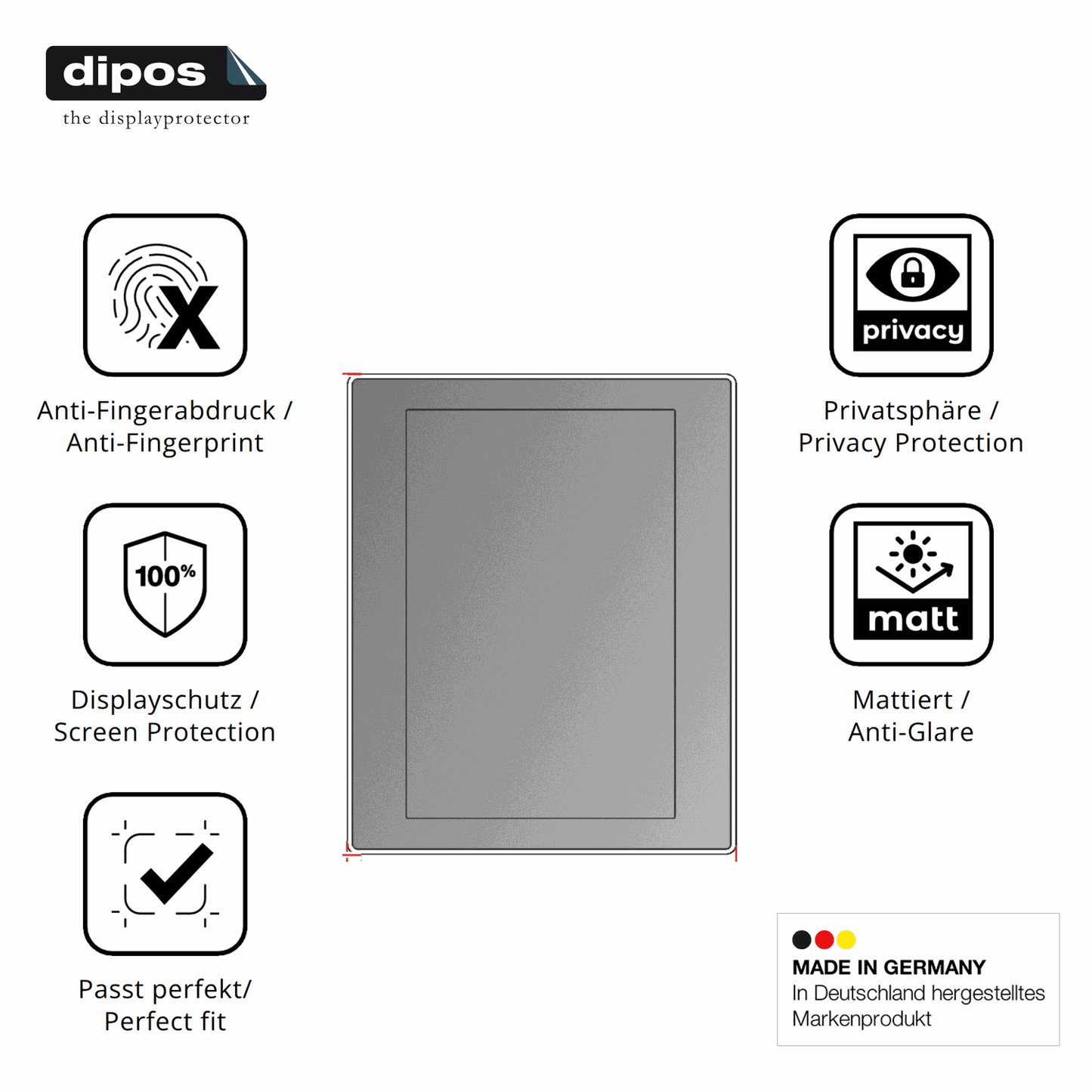 Screen Protector for BUCHER automation JetView 1010 Privacy Filter 4-Way 