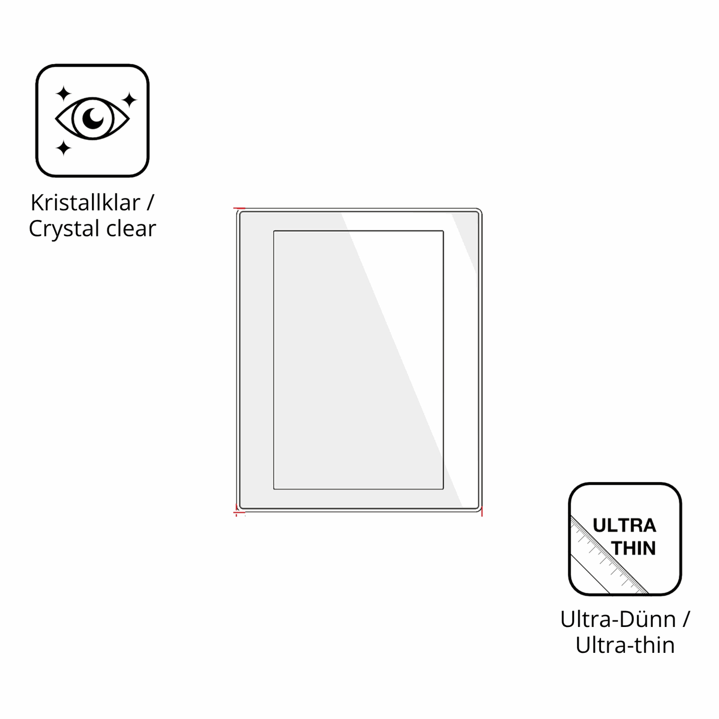 2x Screen Protector for BUCHER automation JetView 1010 Protection Crystal Clear 