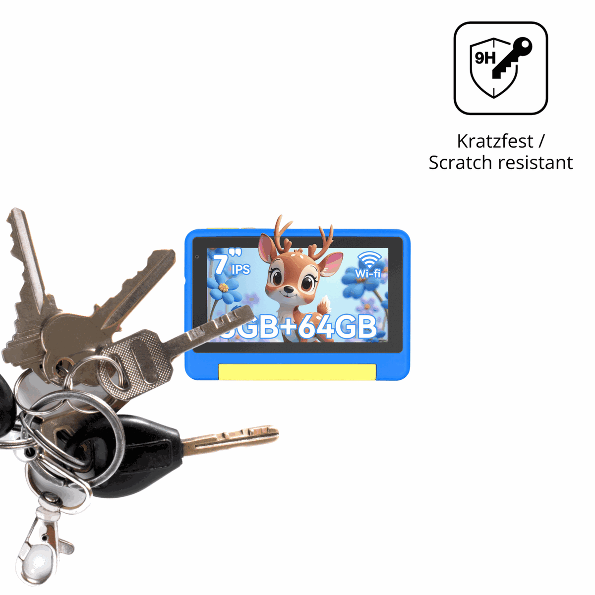 dipos Displayschutz für Bufo Kids Tablet 7 Zoll, mattierte Oberfläche, robuste Festigkeit und perfekte Passform
