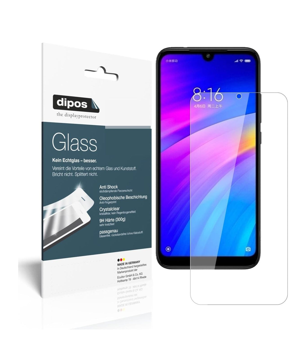 Screen Protector for I Xiaomi Redmi 7 I Flexible Glass I Film I 9H I dipos