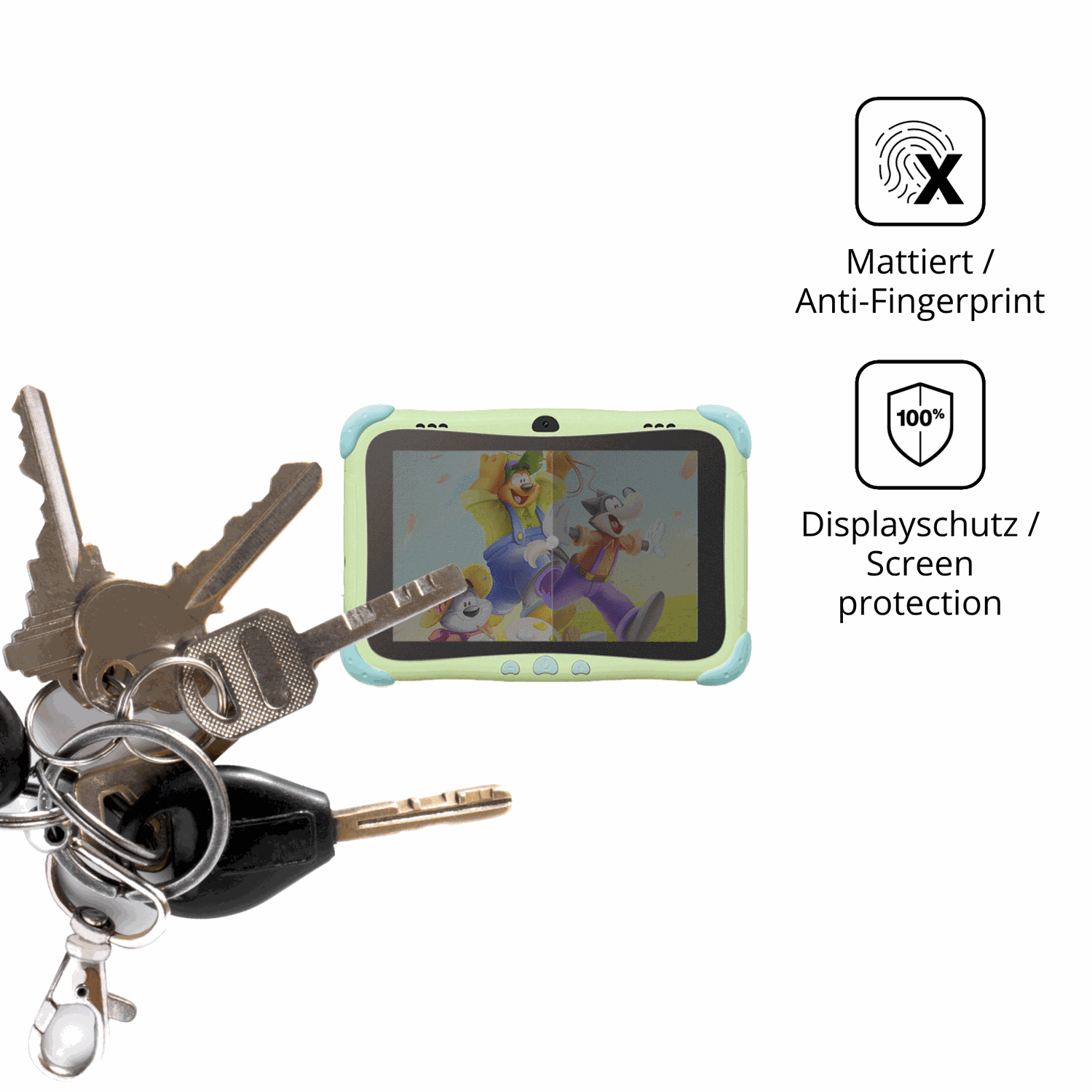 dipos Displayschutz für BWJBSW KT802, mattierte Oberfläche, Blickschutzfilter und perfekter Passform
