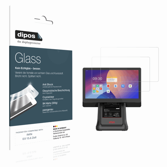 2x Screen Protector for IMIN D3 15.6 Zoll Flexible Glass 9H dipos