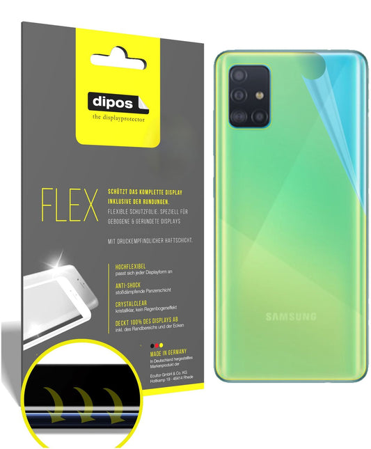 2x Full Cover Back Protector for Samsung Galaxy A51 5G – Covers Curved Edges | dipos