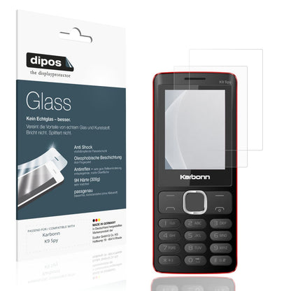 2x Screen Protector for Karbonn K9 Spy matte Flexible Glass 9H dipos