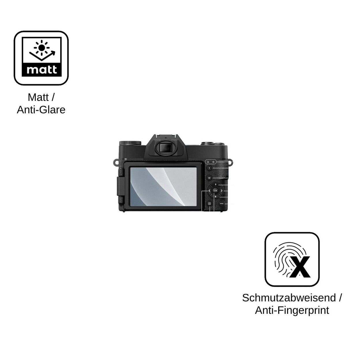 2x Screen Protector for Camtryzine WD02-R10 matte Flexible Glass 9H dipos