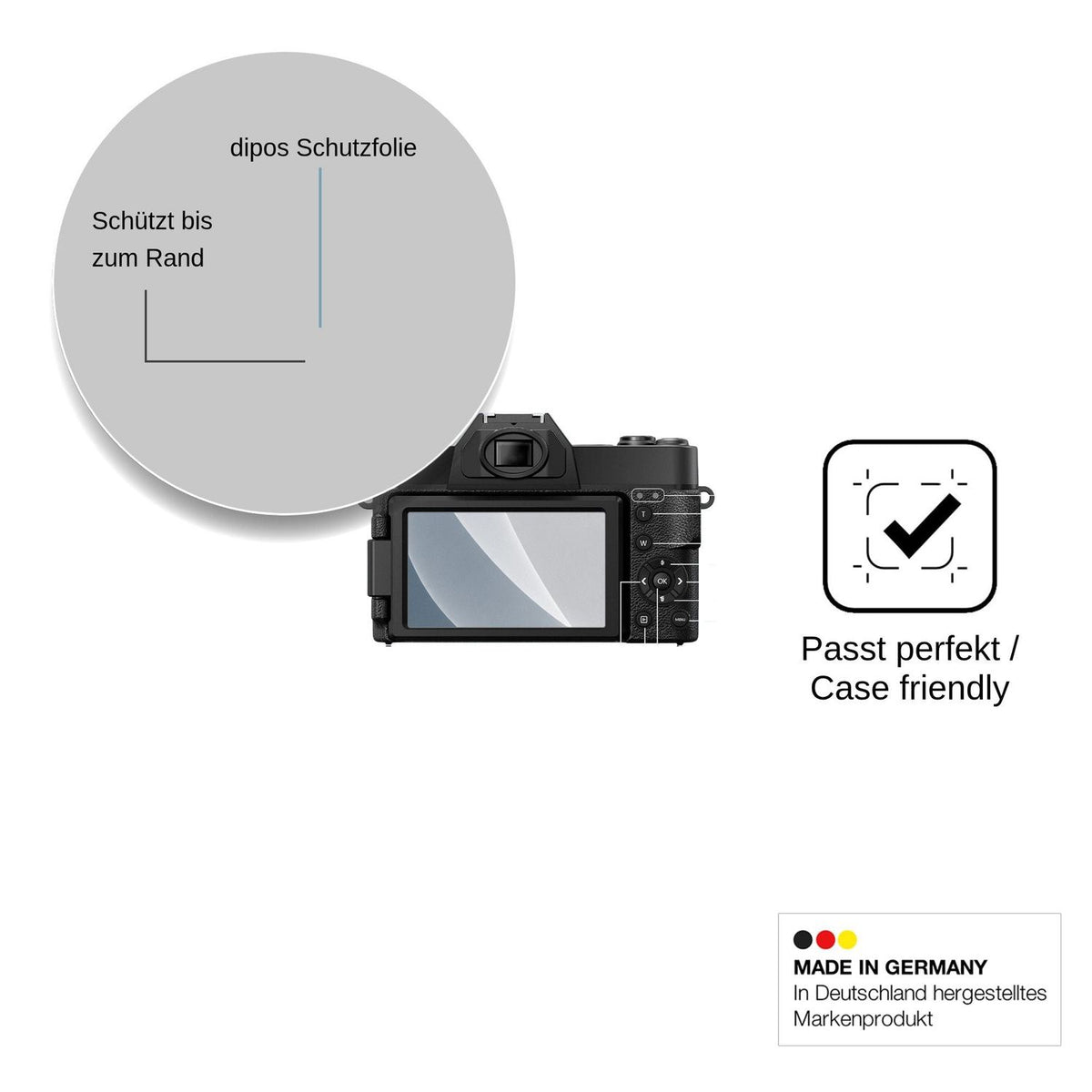 2x Screen Protector for Camtryzine WD02-R10 matte Flexible Glass 9H dipos