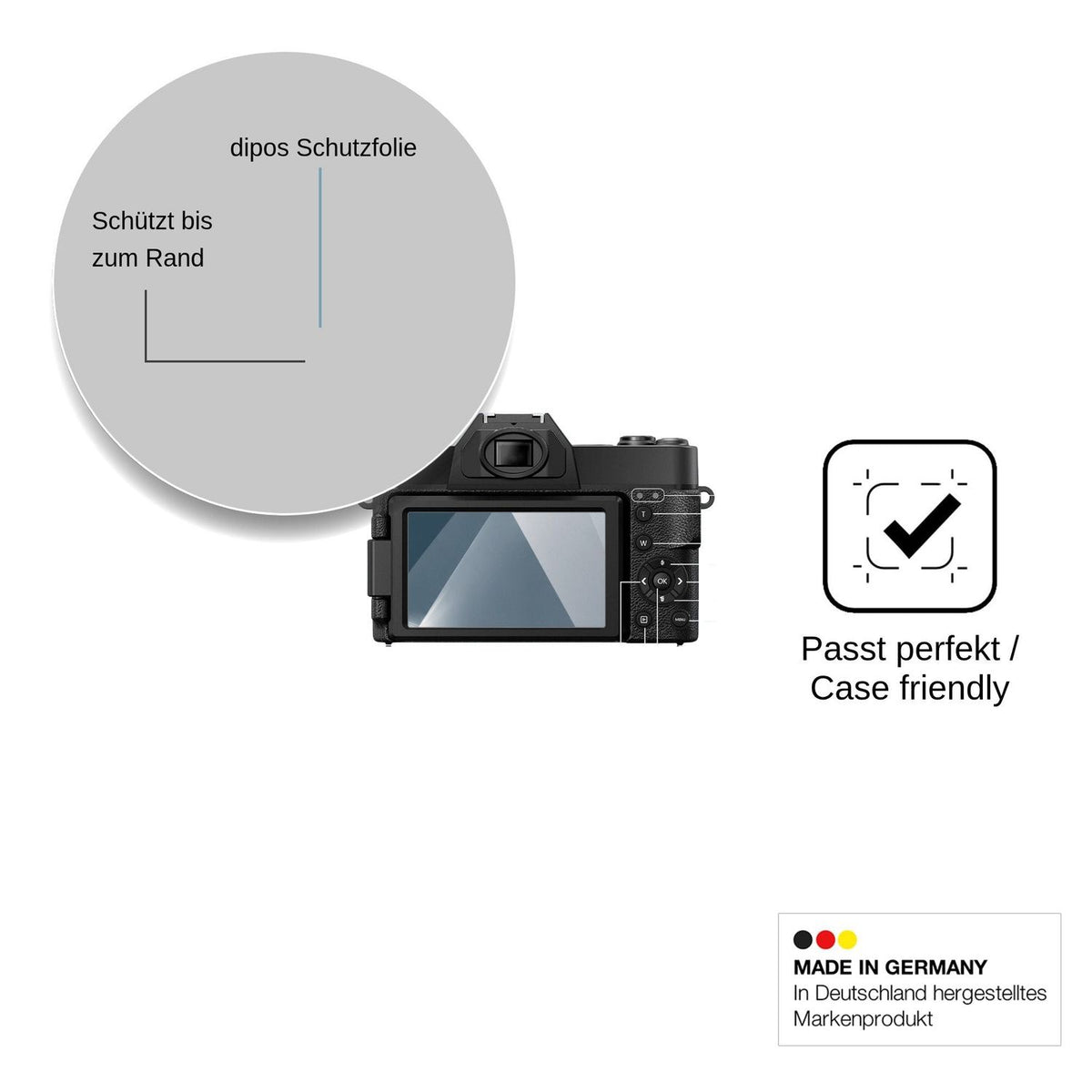 2x Screen Protector for Camtryzine WD02-R10 Flexible Glass 9H dipos
