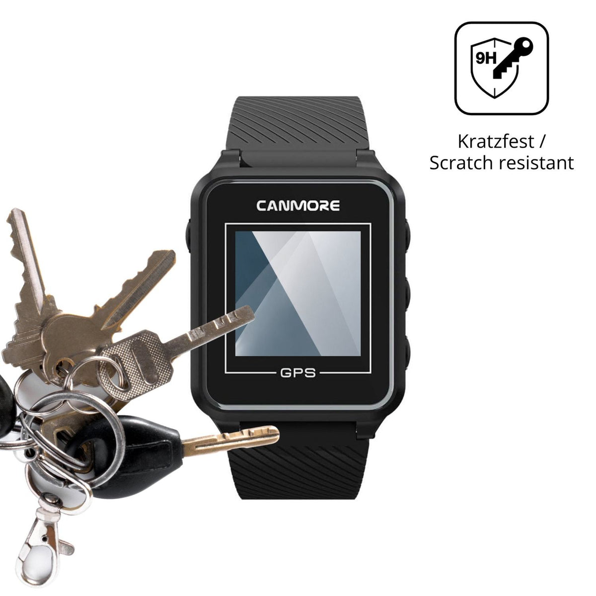 dipos Displayschutz für Canmore TW353, transparente Oberfläche, perfekte Passform auch für die Rundungen