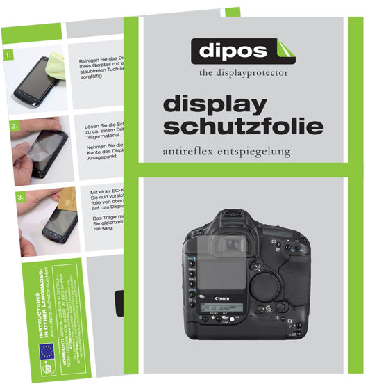 Matte Displayschutzfolie von dipos passend für Canon Eos 1DS Mark III, präziser Zuschnitt und blasenfrei montiert