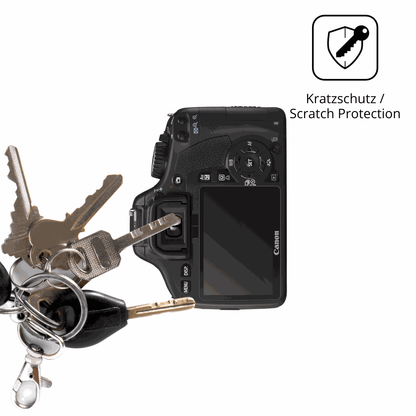 Schutz gegen Kratzer auf dem Canon EOS 550D Glas durch Schlüssel oder Ähnliches