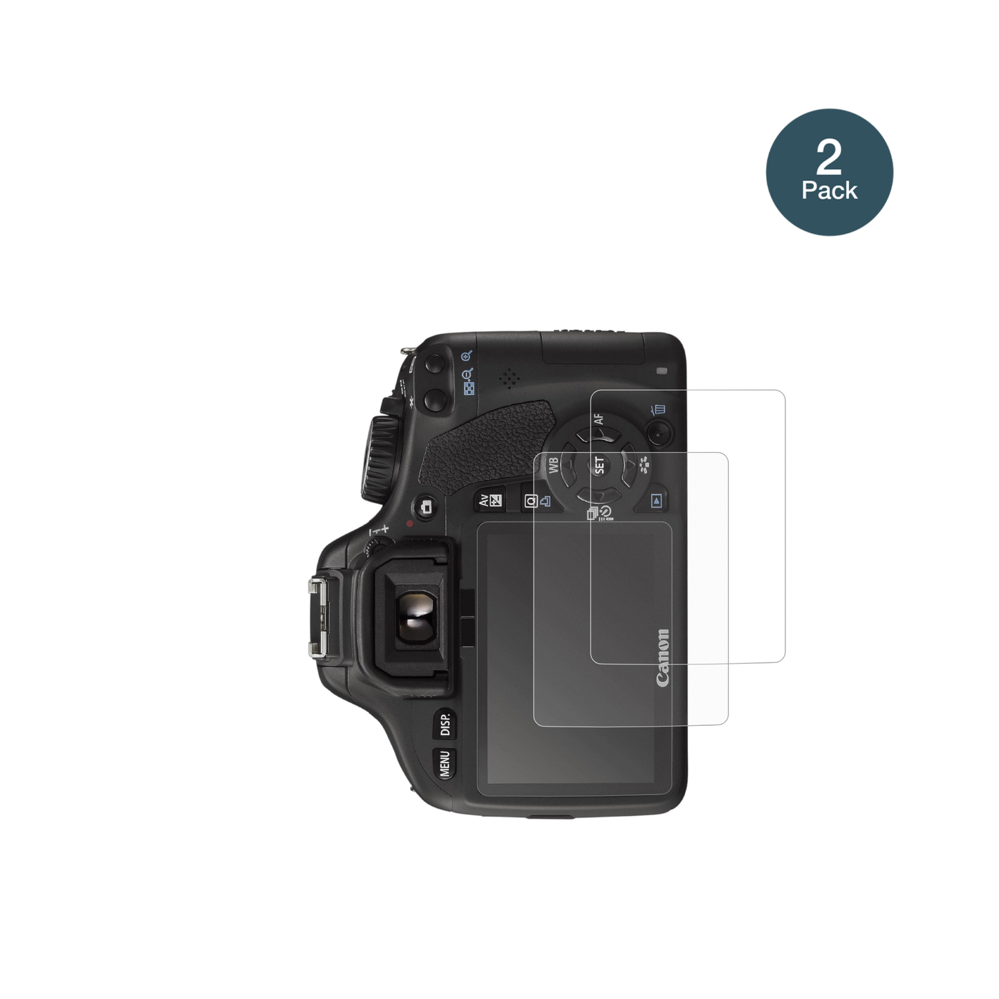CanonEOS 550D mit aufgebrachter dipos Panzerfolie, die lästige Fingerabdrücke minimiert