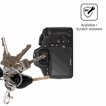 dipos Displayschutz für Canon EOS 550D, mattierte Oberfläche, robuste Festigkeit und perfekte Passform