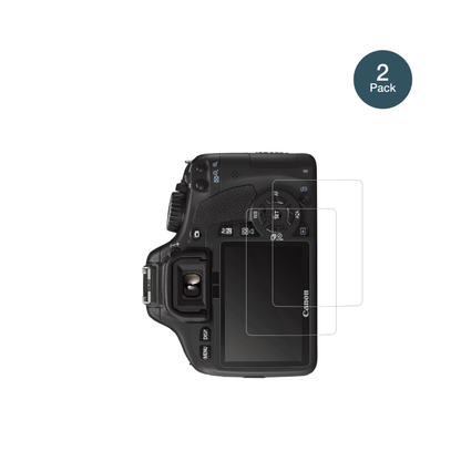CanonEOS 550D mit aufgebrachter dipos Flex Schutzfolie, glasklare Darstellung ohne Einschränkungen