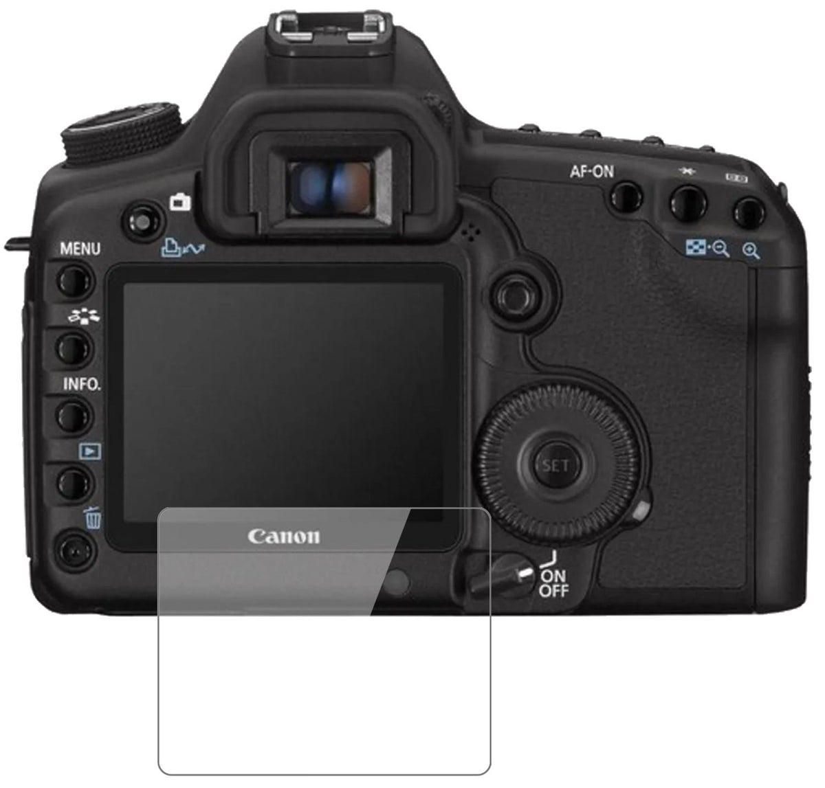 2x 9H Clear Screen Protector for Canon Eos 5D Mark II – Shatterproof, Crystal Clear