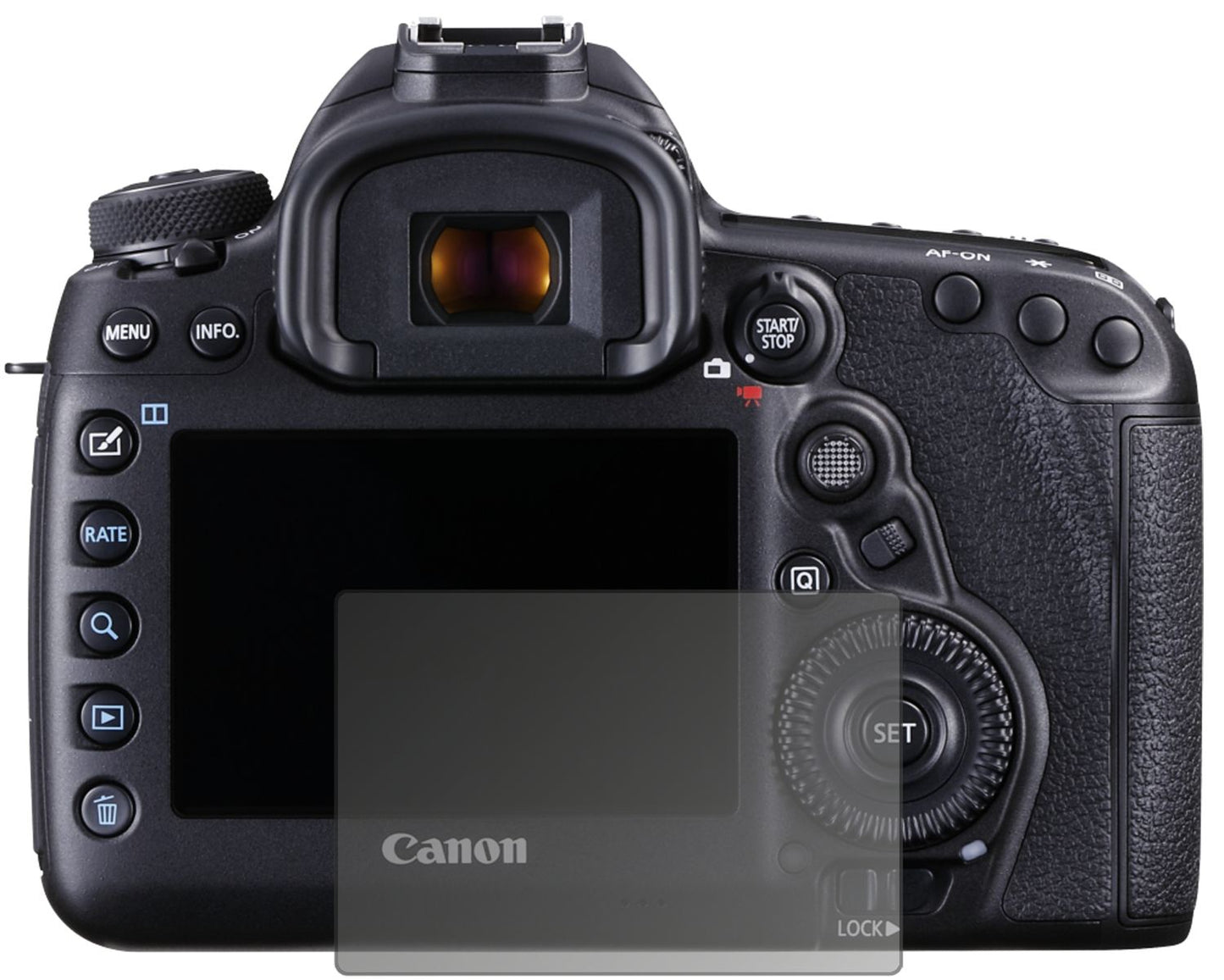 Blickschutzfolie von dipos passend für Canon EOS 5D Mark IV, präziser Zuschnitt und blasenfrei montiert